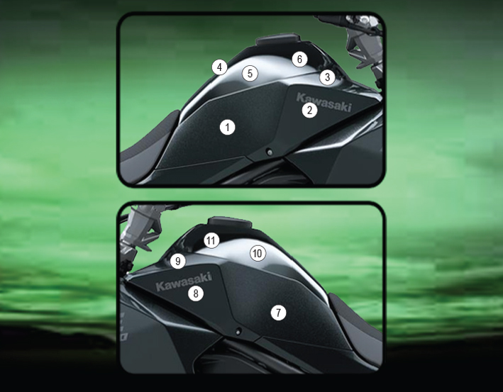 Eazi-Grip Tank Protection Film for Kawasaki KLE500