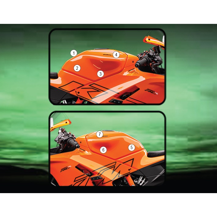 [TANKKTM003] Eazi-Grip Tank Protection Film for KTM 990 RC R, gloss or matte (Gloss)