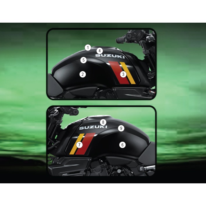 Eazi-Grip Tank Protection Film for Suzuki GSX-8 T TT, gloss or matte