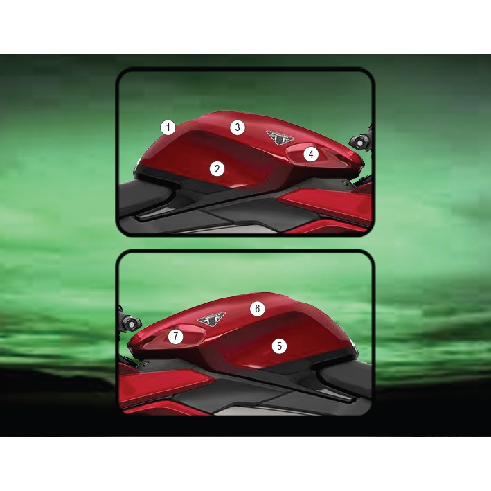 [TANKTRI006] Eazi-Grip Tank Protection Film for Triumph Daytona 660 (Gloss)