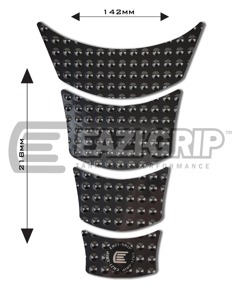 [EVOCENTREPADABL] Eazi-Grip EVO Centre Tank Pad A 142mm x 218mm, clear or black (Black)
