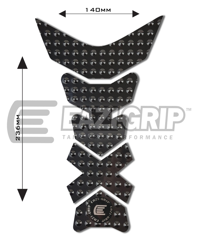 [EVOCENTREPADCBL] Eazi-Grip EVO Centre Tank Pad C 140mm x 236mm, clear or black (Black)