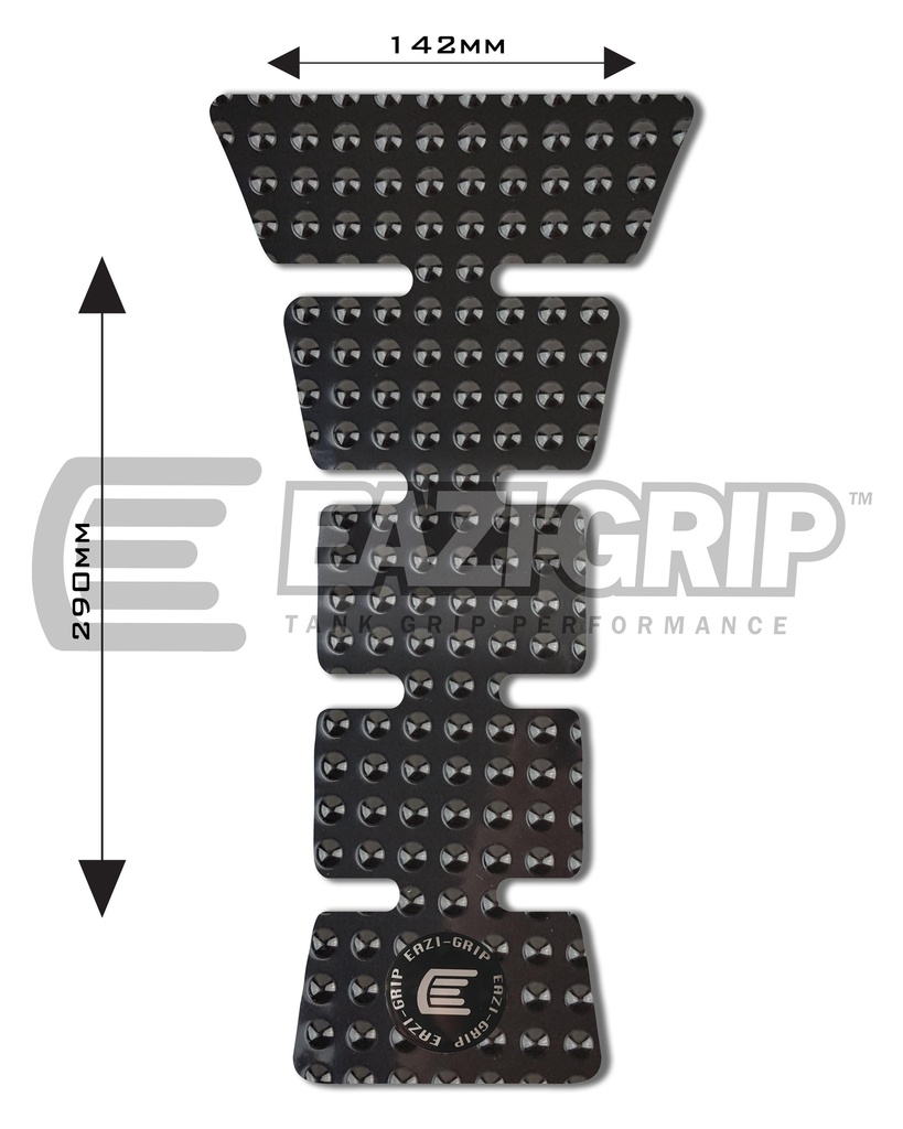 [EVOCENTREPADEBL] Eazi-Grip EVO Centre Tank Pad E 142mm x 290mm, clear or black (Black)