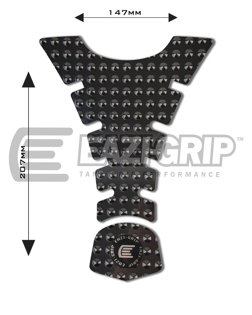 [EVOCENTREPADHBL] Eazi-Grip EVO Centre Tank Pad H 147mm x 207mm, clear or black (Black)
