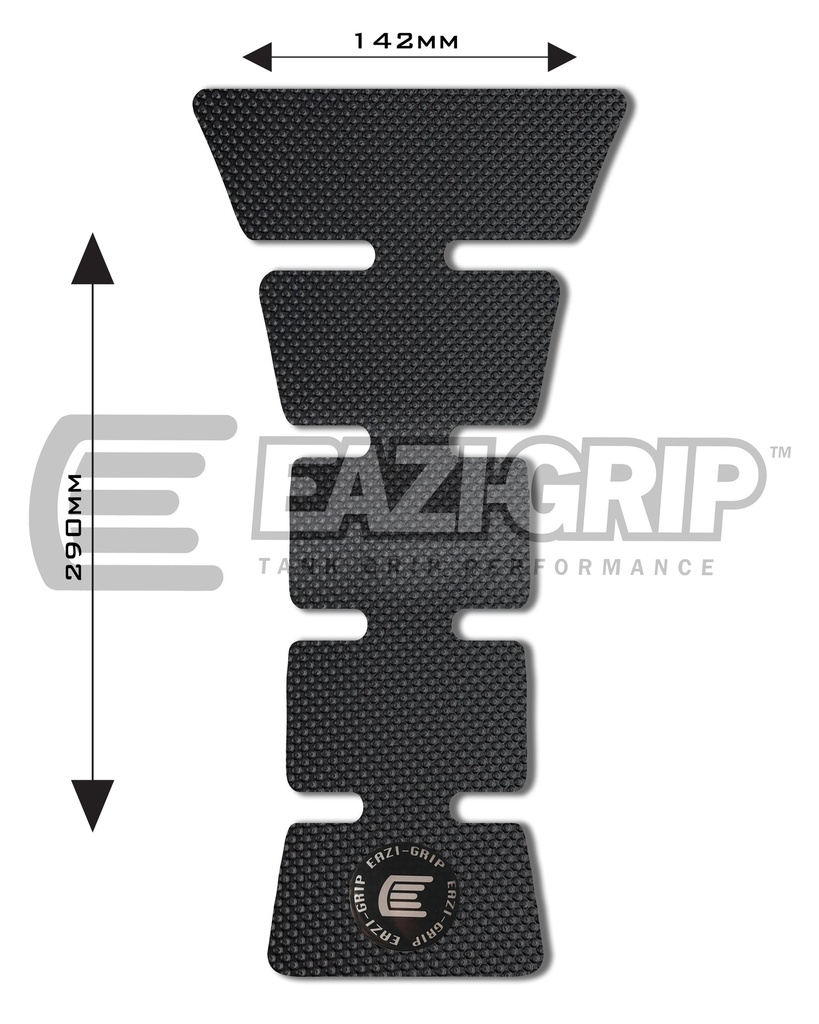 [PROCENTREPADEBL] Eazi-Grip PRO Centre Tank Pad E 142mm x 290mm, clear or black (Black)