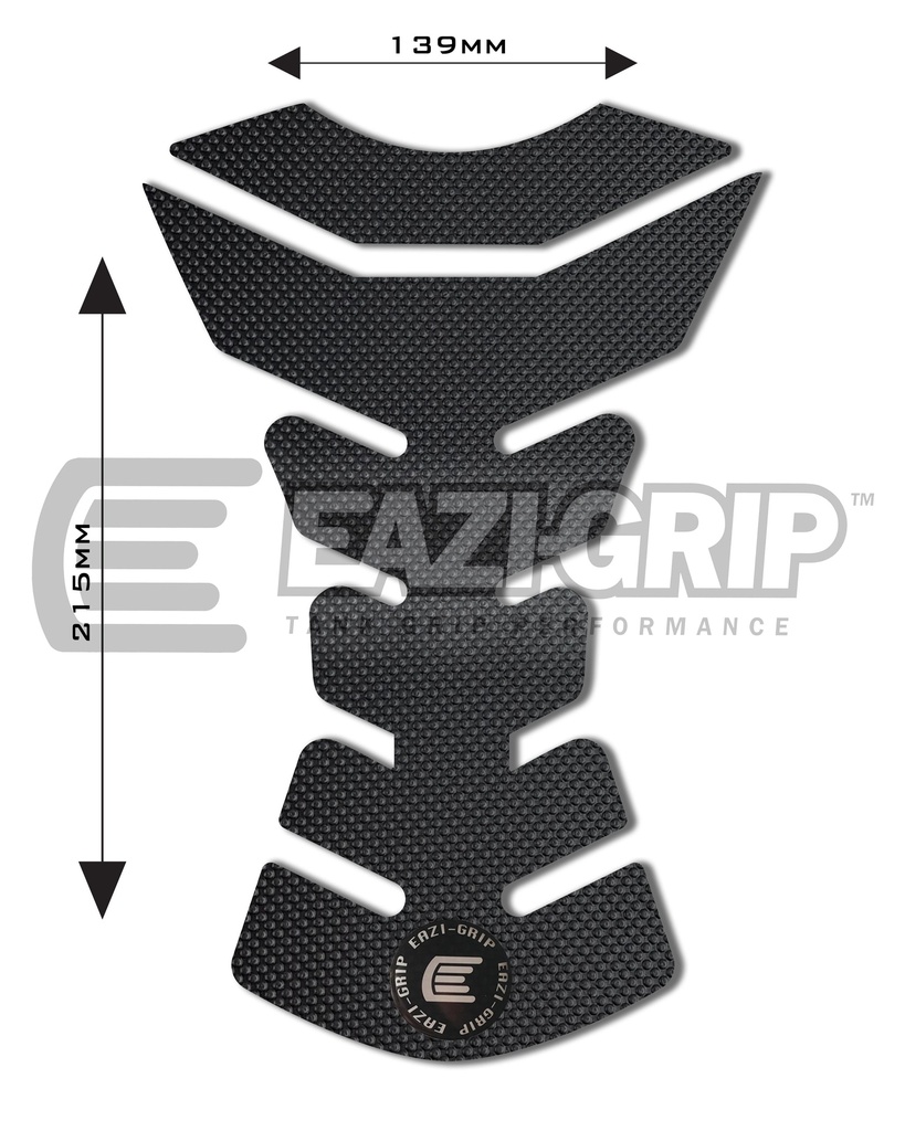 [PROCENTREPADDBL] Eazi-Grip PRO Centre Tank Pad D 139mm x 215mm, clear or black (Black)
