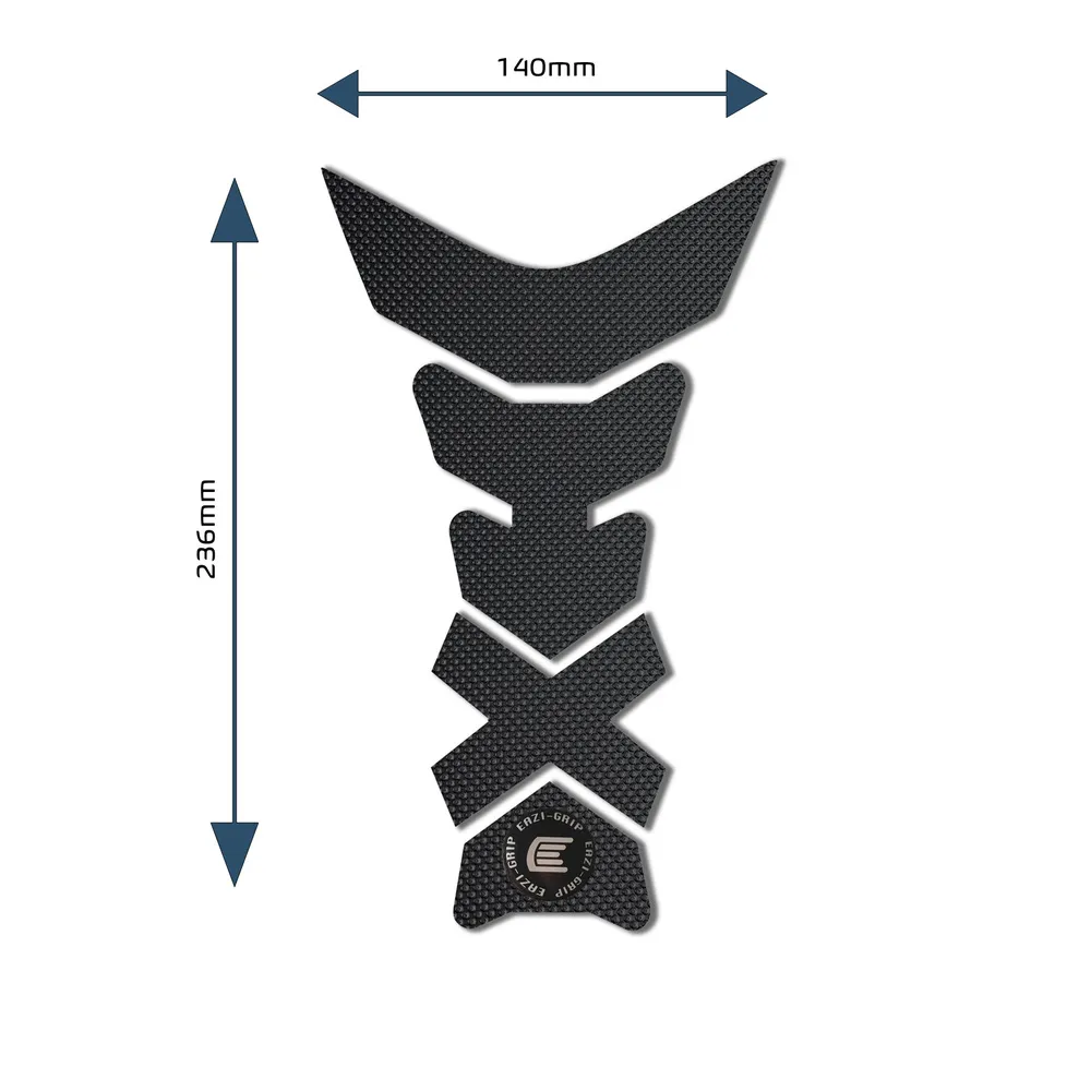 [PROCENTREPADCBL] Eazi-Grip PRO Centre Tank Pad C 140mm x 236mm, clear or black (Black)