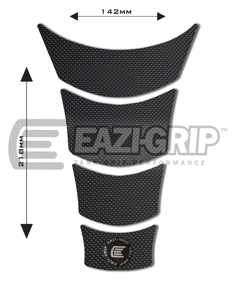 [PROCENTREPADABL] Eazi-Grip PRO Centre Tank Pad A 142mm x 218mm, clear or black (Black)