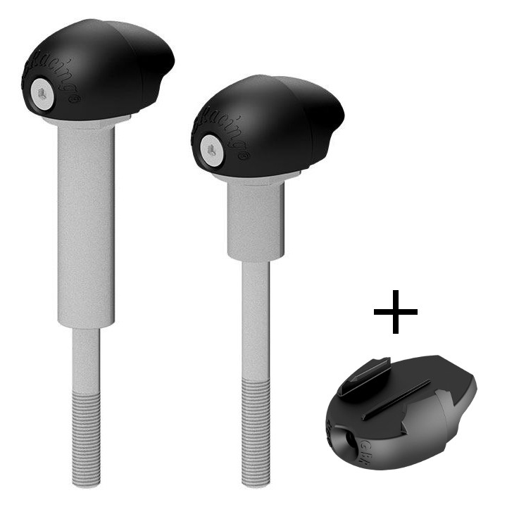 [FS-ZX-25R-2020-S-GPR] GBRacing Bullet Frame Sliders (Street) for Kawasaki ZX-4R RR GoPro™ Camera Mount bundle