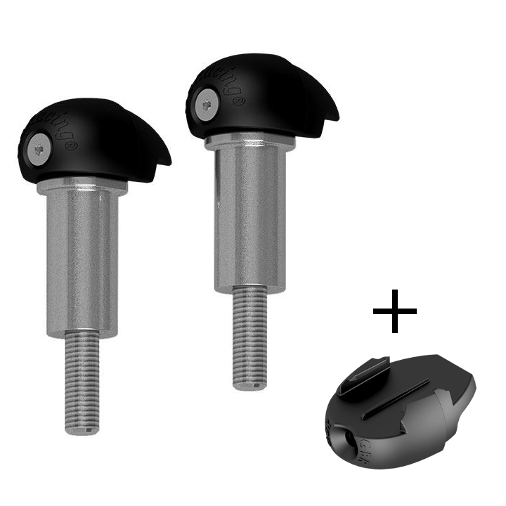 [FS-MT07-2014-S-GPR] GBRacing Bullet Frame Sliders for Yamaha MT-07 Tracer (Street) YZF-R7 (Race) GoPro™ Camera Mount bundle