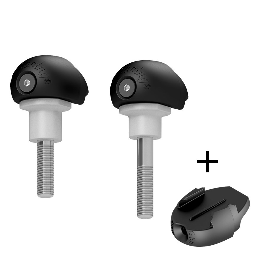 [FS-S1000RR-2019-R-GPR] GBRacing Bullet Frame Sliders (Race) for BMW S1000RR GoPro™ Camera Mount bundle