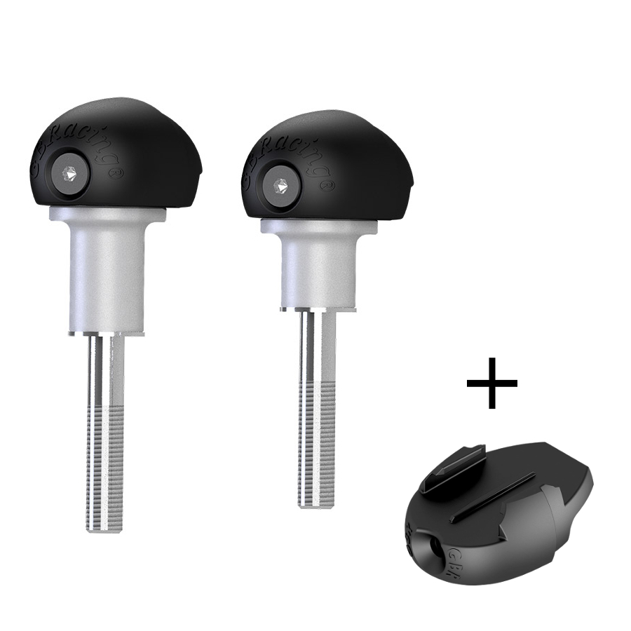 [FS-XSR900-2015-S-GPR] GBRacing Bullet Frame Sliders (Street) for Yamaha XSR900 2016 - 2021 GoPro™ Camera Mount bundle
