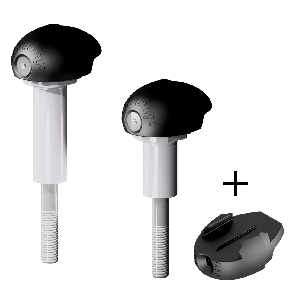 [FS-S1000R-2017-S-GPR] GBRacing Bullet Frame Sliders (Street) for BMW S1000R GoPro™ Camera Mount bundle