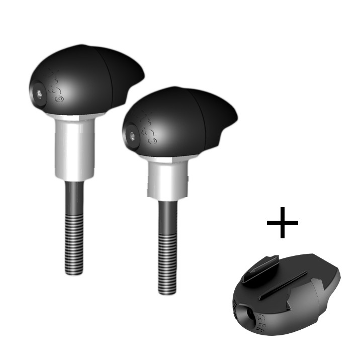 GBRacing Race Bullet Frame Sliders for Suzuki GSX-R 1000 GoPro™ Camera Mount bundle
