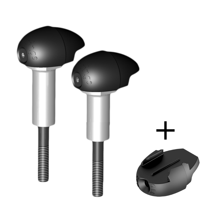 [FS-GSXR1000-L7-S-GPR] GBRacing Bullet Frame Sliders (Street) for Suzuki GSX-R 1000 GoPro™ Camera Mount bundle