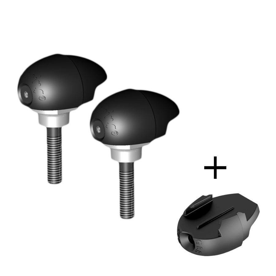[FS-CBR1000-2008-R-GPR] GBRacing Bullet Frame Sliders (Race) for Honda CBR1000RR 2008 - 2016 GoPro™ Camera Mount bundle