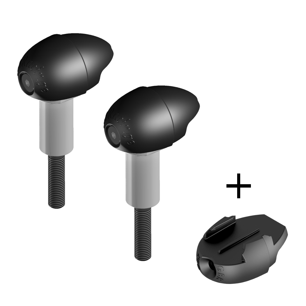 [FS-675-2013-R-GPR] GBRacing Bullet Frame Sliders (Race) for Triumph Daytona 675 GoPro™ Camera Mount bundle