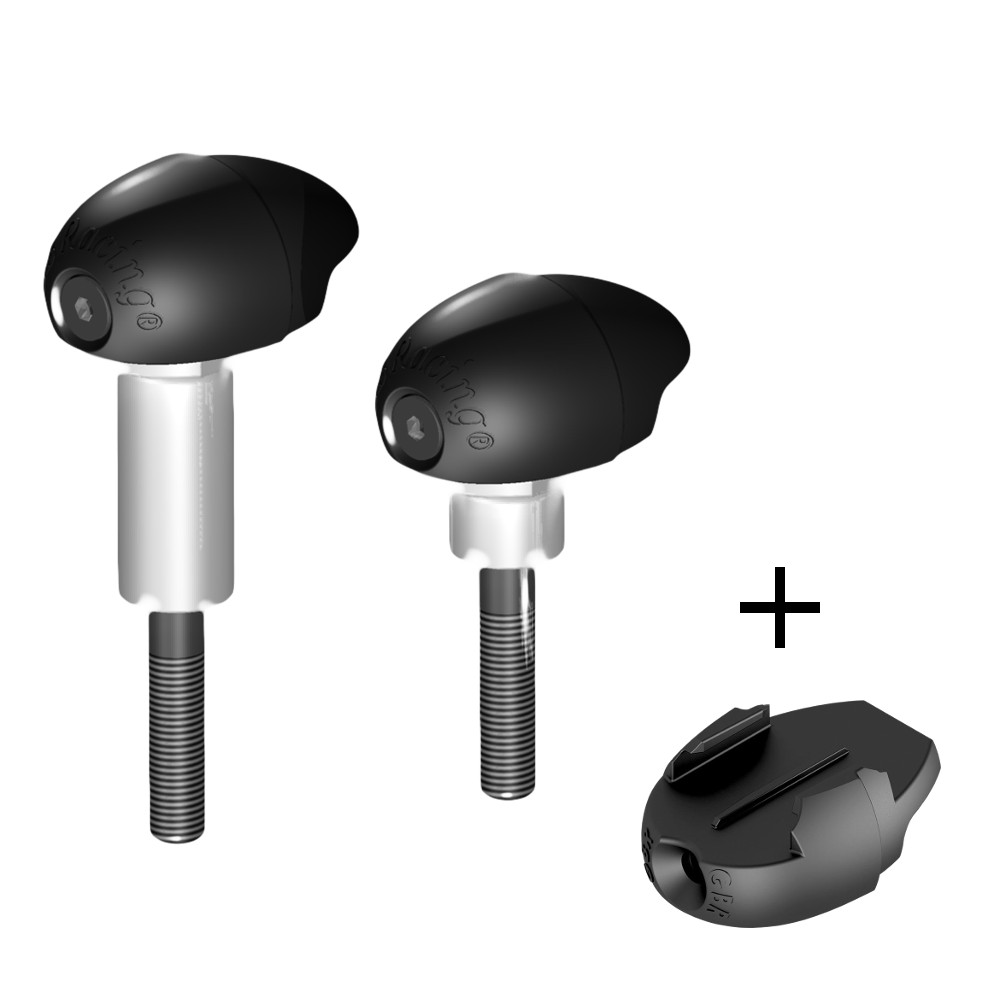 [FS-GSXR600-K6-R-GPR] GBRacing Bullet Frame Sliders (Race) for Suzuki GSX-R 600 / 750 2006 – 2010 GoPro™ Camera Mount bundle