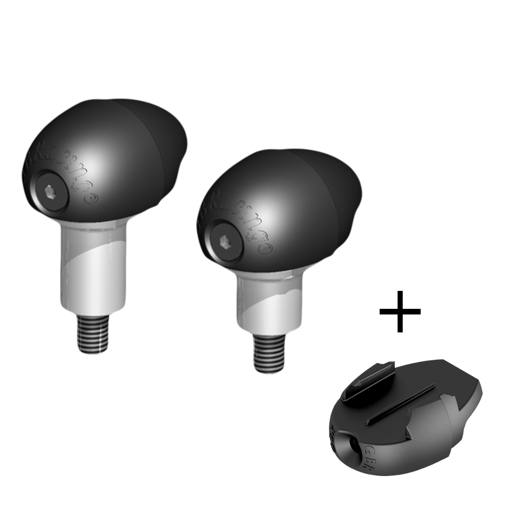GBRacing Race Bullet Frame Sliders for Triumph Daytona 675 Street Triple GoPro™ Camera Mount bundle
