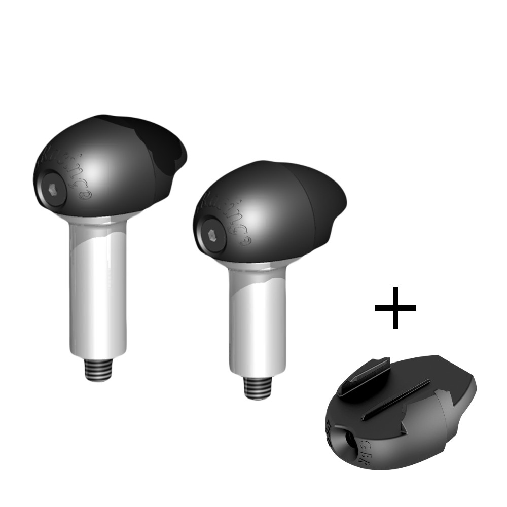 [FS-675-2006-S-GPR] GBRacing Bullet Frame Sliders (Street) for Triumph Daytona 675 Street Triple GoPro™ Camera Mount bundle