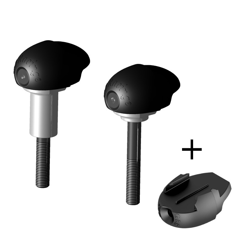 [FS-ZX10-2011-R-GPR] GBRacing Bullet Frame Sliders (Race) for Kawasaki ZX-10R GoPro™ Camera Mount bundle