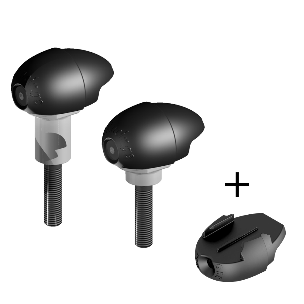 [FS-R6-2006-R-GPR] GBRacing Bullet Frame Sliders (Race) for Yamaha YZF-R6 GoPro™ Camera Mount bundle