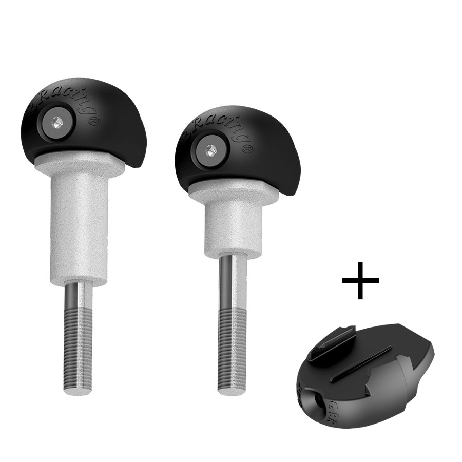 [FS-XSR900-2022-S-GPR] GBRacing Bullet Frame Sliders (Street) for Yamaha XSR900 2022 GoPro™ Camera Mount bundle