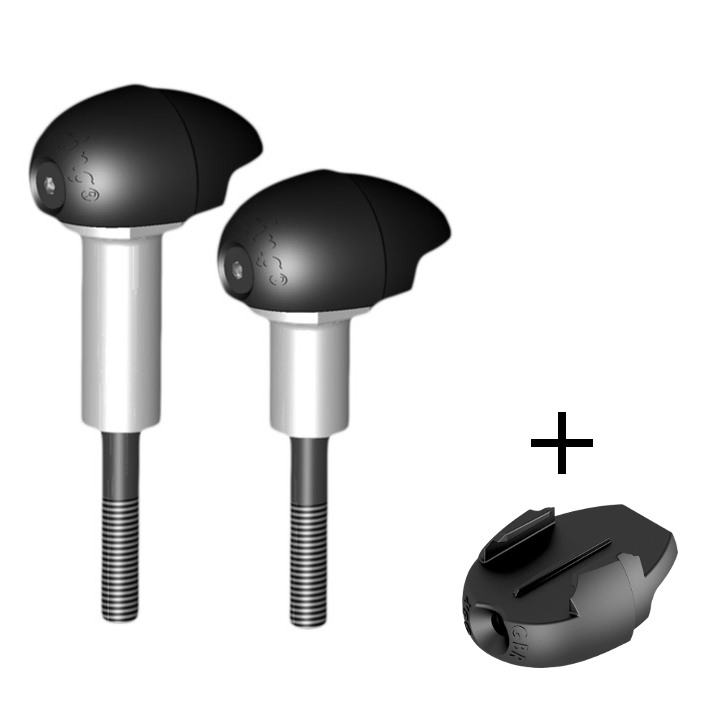 [FS-S1000RR-2019-S-GPR] GBRacing Bullet Frame Sliders (Street) for BMW S1000RR M1000RR GoPro™ Camera Mount bundle