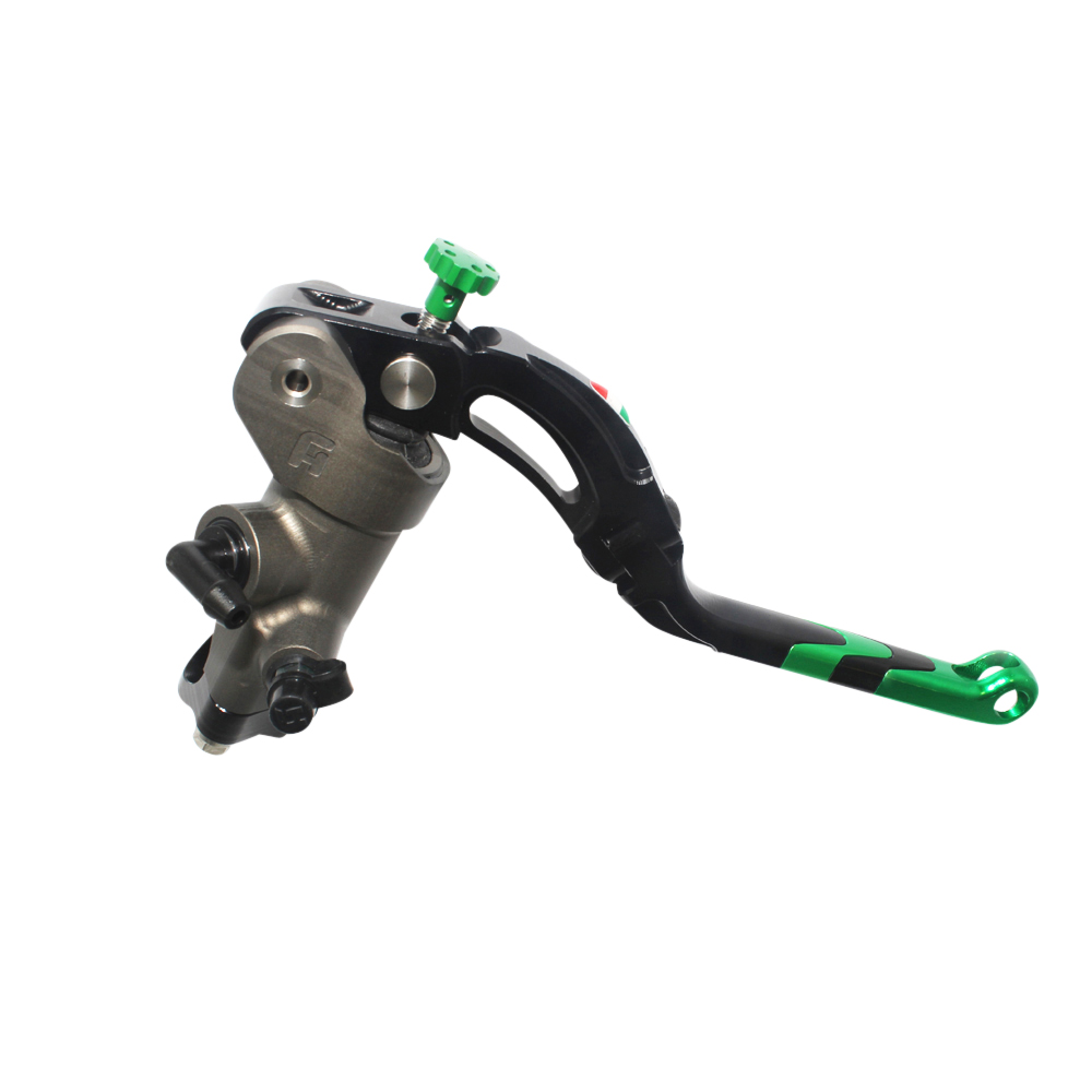 Accossato Brake Master Cylinder CNC 19x19 with green Revolution lever