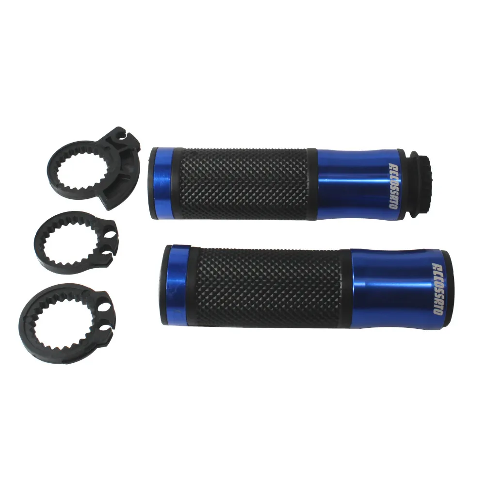 [GR004B] Accossato Pair of CNC Aluminium Racing Grips blue