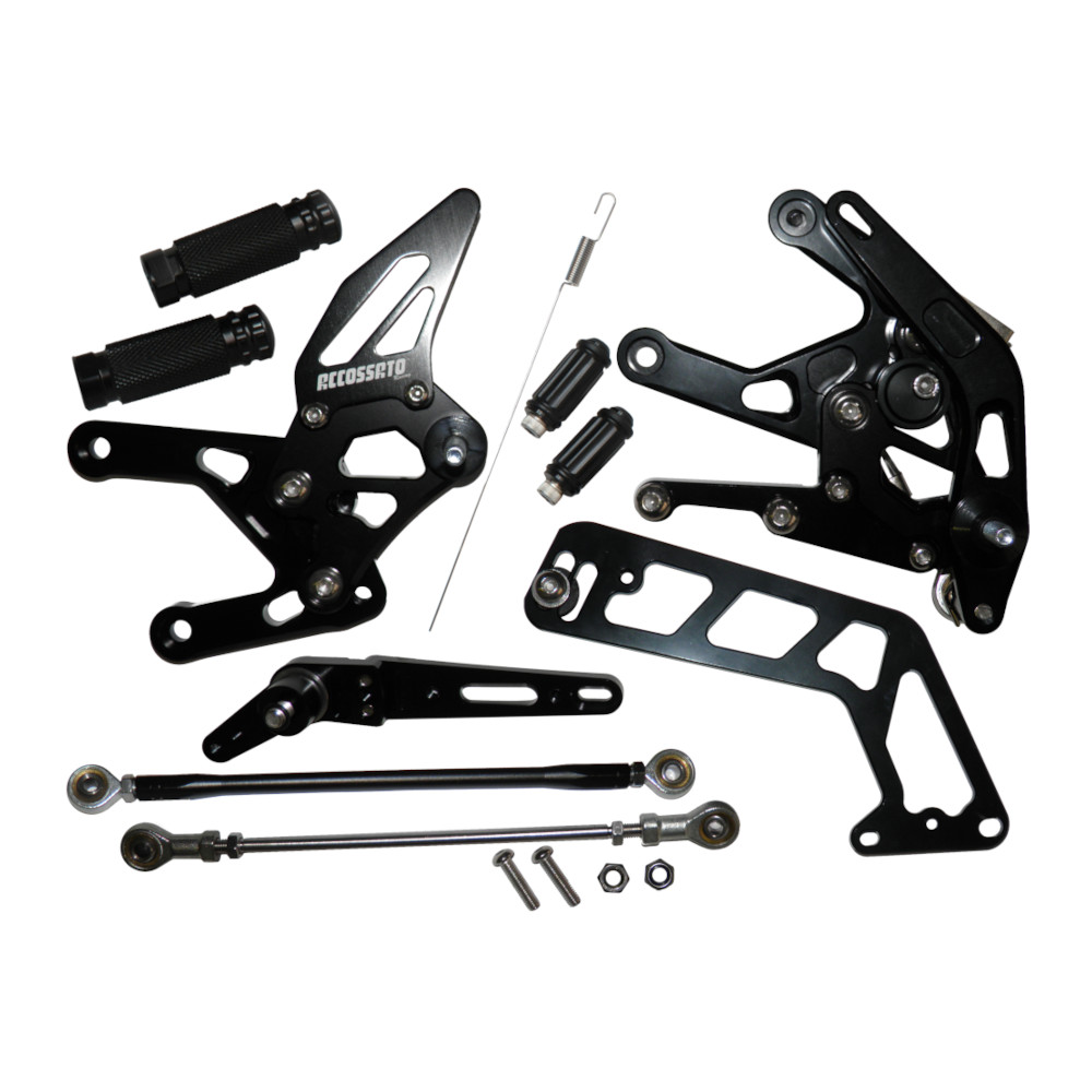 [FT104N] Accossato Adjustable Rearsets for Kawasaki Z125 PRO 2015 - 2017