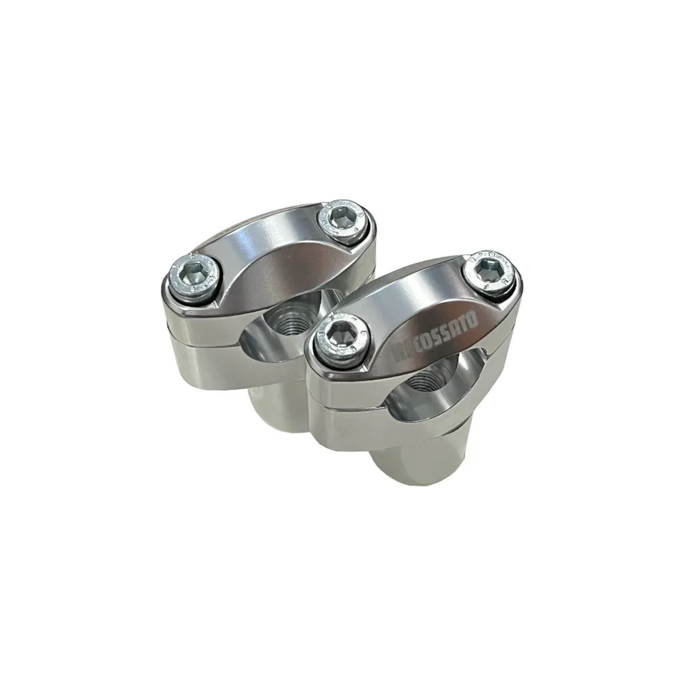 [RK120S] Accossato Riser Kit 60mm for handlebar diameter 28mm silver