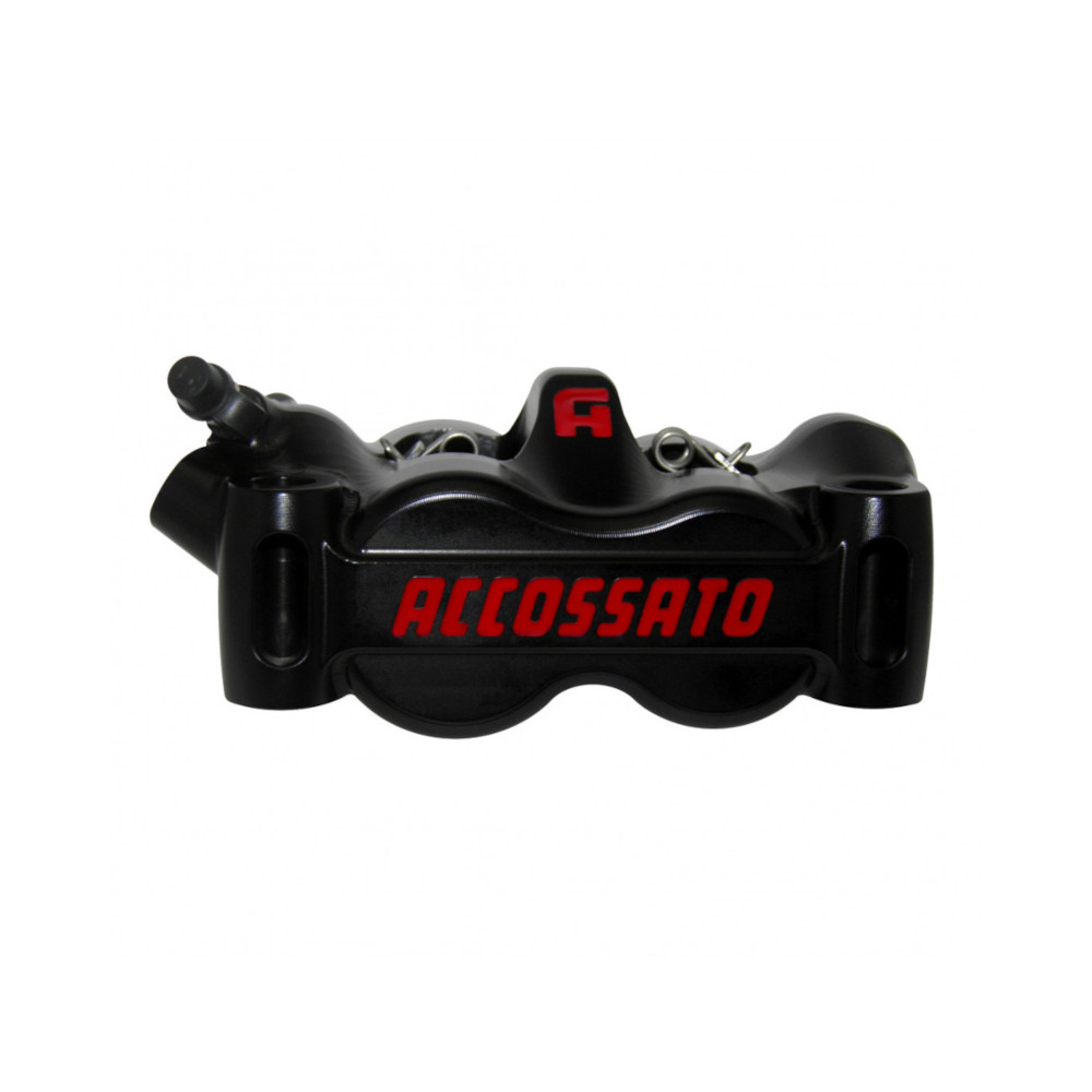 Accossato Radial Brake Caliper LHS CNC-machined Monoblock 100 mm titanium pistons, black