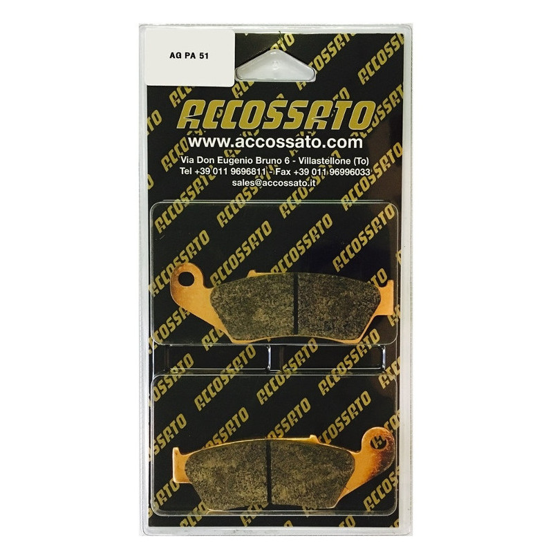 [AGPA51STMX] Accossato AGPA51STMX Race Brake Pads for Aprilia Beta Gas Gas Honda Kawasaki Suzuki Yamaha