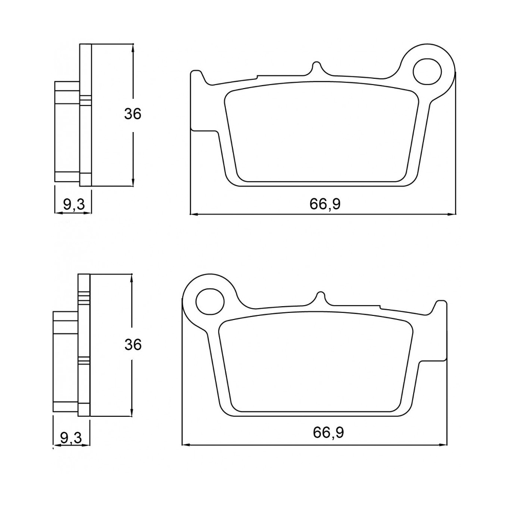 Accossato AGPP106STMX Race Brake Pads for Aprilia Beta Gas Gas Kawasaki Suzuki Yamaha