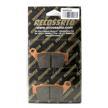 Accossato AGPP91ST Street Brake Pads for Aprilia BMW CFMOTO Ducati Husqvarna KTM Royal Enfield Triumph Yamaha