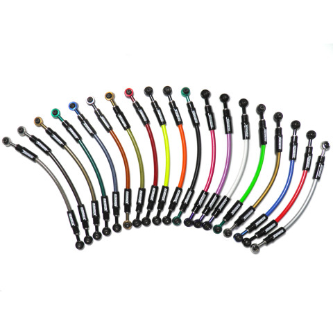 Accossato Brake Line Kit Type F for Aprilia RS660, black / stainless steel